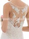 Trumpet/Mermaid Ivory Lace Tulle Appliques Lace Gorgeous Scoop Neck Wedding Dresses #PDS00020547