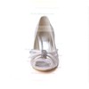 Women's Satin with Crystal Stiletto Heel Peep Toe Pumps #PDS03030010