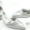 Women's Patent Leather with Buckle Crystal Stiletto Heel Pumps Closed Toe #PDS03030019