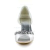 Women's Satin with Crystal Wedge Heel Pumps Sandals #PDS03030028