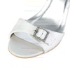 Women's Satin with Buckle Crystal Wedge Heel Pumps Sandals Wedges #PDS03030029