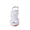 Women's Lace with Buckle Flower Spool Heel Pumps Sandals Peep Toe #PDS03030032