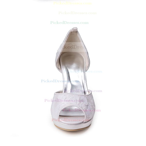 Women's Lace   Stiletto Heel Platform Peep Toe Pumps #PDS03030033