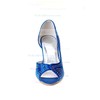 Women's Satin   Spool Heel Pumps Peep Toe #PDS03030034