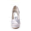 Women's Satin with Crystal Stiletto Heel Pumps Peep Toe Platform #PDS03030035