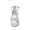 Women's Satin with Buckle Crystal Spool Heel Pumps Peep Toe #PDS03030038