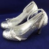 Women's Sparkling Glitter with Buckle Bowknot Kitten Heel Pumps Closed Toe #PDS03030082