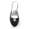 Women's Satin with Bowknot Crystal Stiletto Heel Sandals Peep Toe Slingbacks #PDS03030098