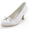 Women's Lace with Bowknot Kitten Heel Closed Toe Pumps #PDS03030099