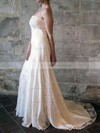 Newest Trumpet/Mermaid Strapless Ruffles Ivory Lace Wedding Dress #PDS00020556