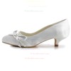 Women's Satin with Bowknot Low Heel Closed Toe #PDS03030109