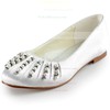 Women's Satin with Pearl Flat Heel Flats #PDS03030115