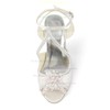 Women's Satin with Buckle Imitation Pearl Beading Stiletto Heel Sandals Peep Toe Slingbacks #PDS03030162