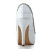 Women's Satin with Crystal Stiletto Heel Platform Peep Toe Pumps #PDS03030179
