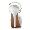 Women's Satin with Buckle Flower Crystal Stiletto Heel Sandals Peep Toe Platform Slingbacks #PDS03030183