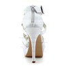 Women's Satin with Buckle Stiletto Heel Pumps Peep Toe Platform #PDS03030185