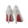 Women's Multi-color Suede Pumps/Closed Toe with Crystal #PDS03030195