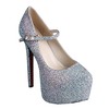 Women's Multi-color Suede Platform/Closed Toe/Pumps with Crystal #PDS03030201