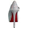 Women's Multi-color Suede Platform/Closed Toe/Pumps with Crystal #PDS03030201