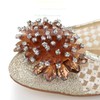 Women's Light Golden Suede Closed Toe/Flats with Sequin/Crystal/Others #PDS03030244