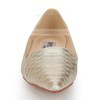 Women's Gold Suede Closed Toe/Flats #PDS03030246