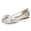 Women's Silver Suede Closed Toe/Flats with Sequin/Crystal/Others #PDS03030247