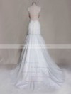 Sweetheart White Tulle Appliques Lace Open Back Trumpet/Mermaid Wedding Dress #PDS00020571