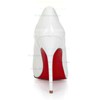 Women's White Patent Leather Pumps/Closed Toe #PDS03030251