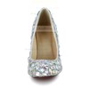Women's Multi-color Patent Leather Pumps/Closed Toe with Crystal/Crystal Heel #PDS03030260