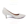 Women's White Patent Leather Kitten Heel Pumps #PDS03030843