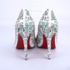 Women's White Patent Leather Stiletto Heel Pumps #PDS03030857