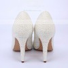 Women's White Patent Leather Stiletto Heel Pumps #PDS03030861