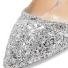 Women's Pumps Kitten Heel Sparkling Glitter Wedding Shoes #PDS03030870