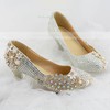 Women's Pumps Cone Heel Leatherette Wedding Shoes #PDS03030916