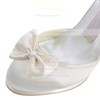 Women's Pumps Stiletto Heel White Satin Wedding Shoes #PDS03030918