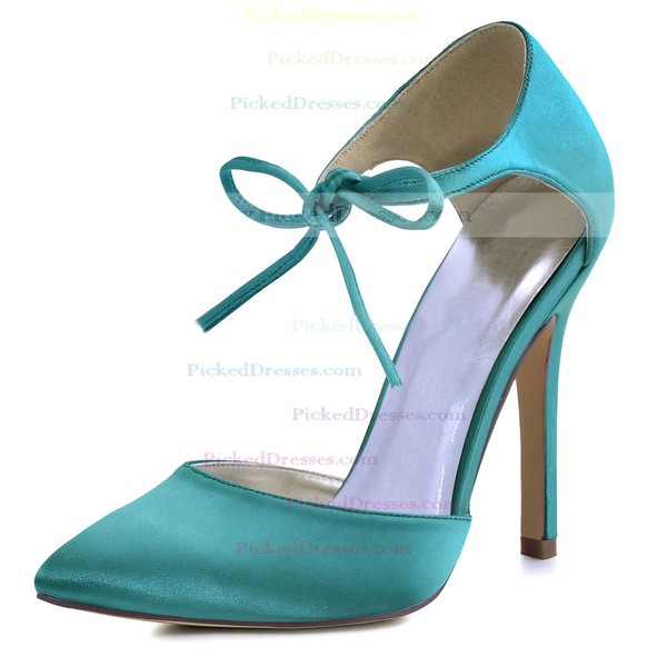 Women's Pumps Stiletto Heel Satin Wedding Shoes