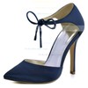 Women's Pumps Stiletto Heel Satin Wedding Shoes #PDS03030889