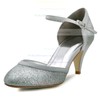 Women's Pumps Cone Heel Sparkling Glitter Wedding Shoes #PDS03030897