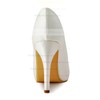 Women's Pumps Stiletto Heel White Satin Wedding Shoes #PDS03030898