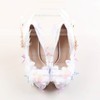 Women's Pumps Stiletto Heel White Leatherette Wedding Shoes #PDS03030907