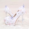 Women's Pumps Stiletto Heel White Leatherette Wedding Shoes #PDS03030908