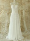 Sweep Train Scoop Neck Ivory Chiffon with Appliques Lace Prettiest Wedding Dresses #PDS00020582