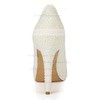 Women's Ivory Patent Leather Pumps with Rhinestone/Pearl #PDS03030398