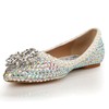 Women's  Patent Leather Flats with Crystal/Pearl #PDS03030438