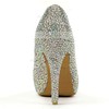 Women's Multi-color Real Leather Pumps with Crystal/Crystal Heel #PDS03030574