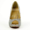 Women's Multi-color Real Leather Pumps with Crystal/Crystal Heel #PDS03030574