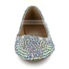 Women's Multi-color Patent Leather Flats with Crystal #PDS03030618