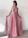 A-line Sweetheart Floor-length Glitter Beading Prom Dresses #PDS020106544