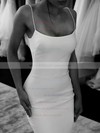 Trumpet/Mermaid Square Neckline Sweep Train Jersey Wedding Dresses #PDS00023607