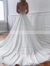 Princess V-neck Court Train Chiffon Beading Wedding Dresses #PDS00023690